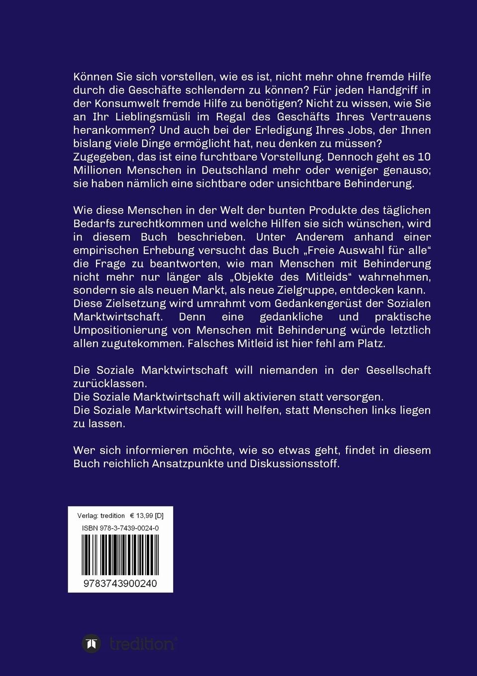Rückseitencover Freie Auswahl für alle