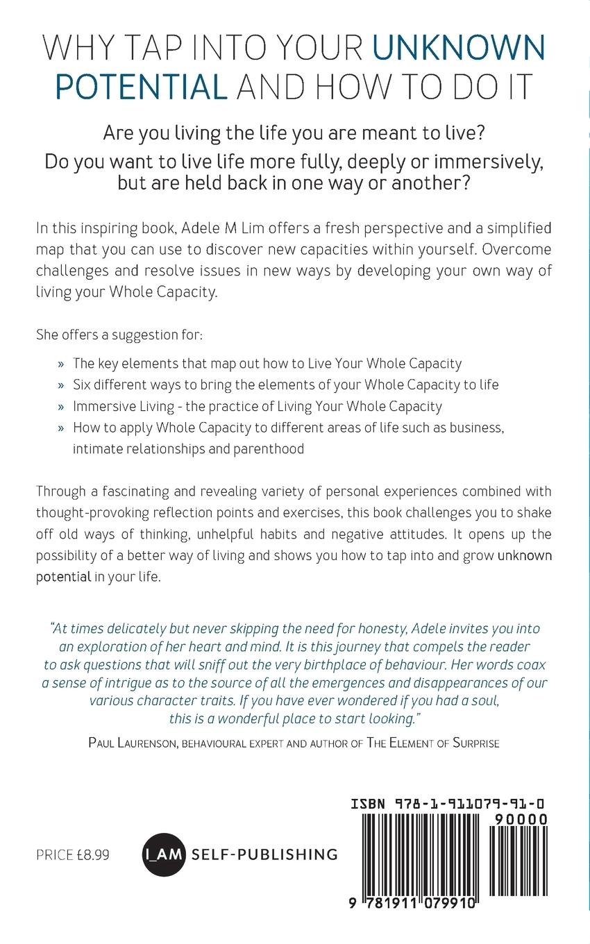 Rückseitencover Live Your Whole Capacity