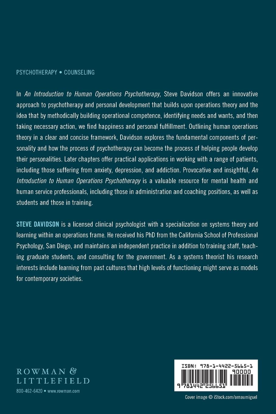 Rückseitencover Introduction to Human Operations Psychotherapy