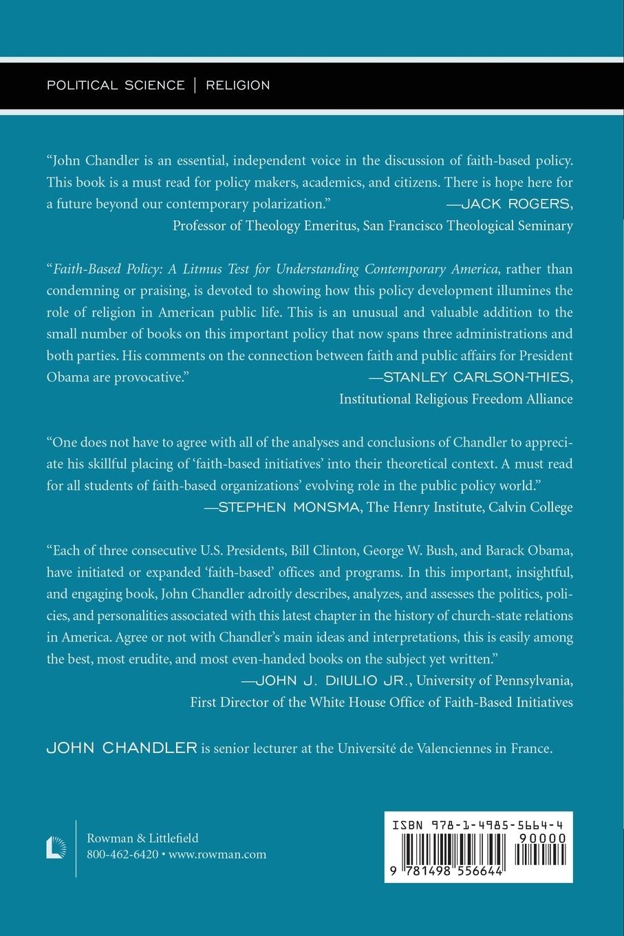 Rückseitencover Faith-Based Policy