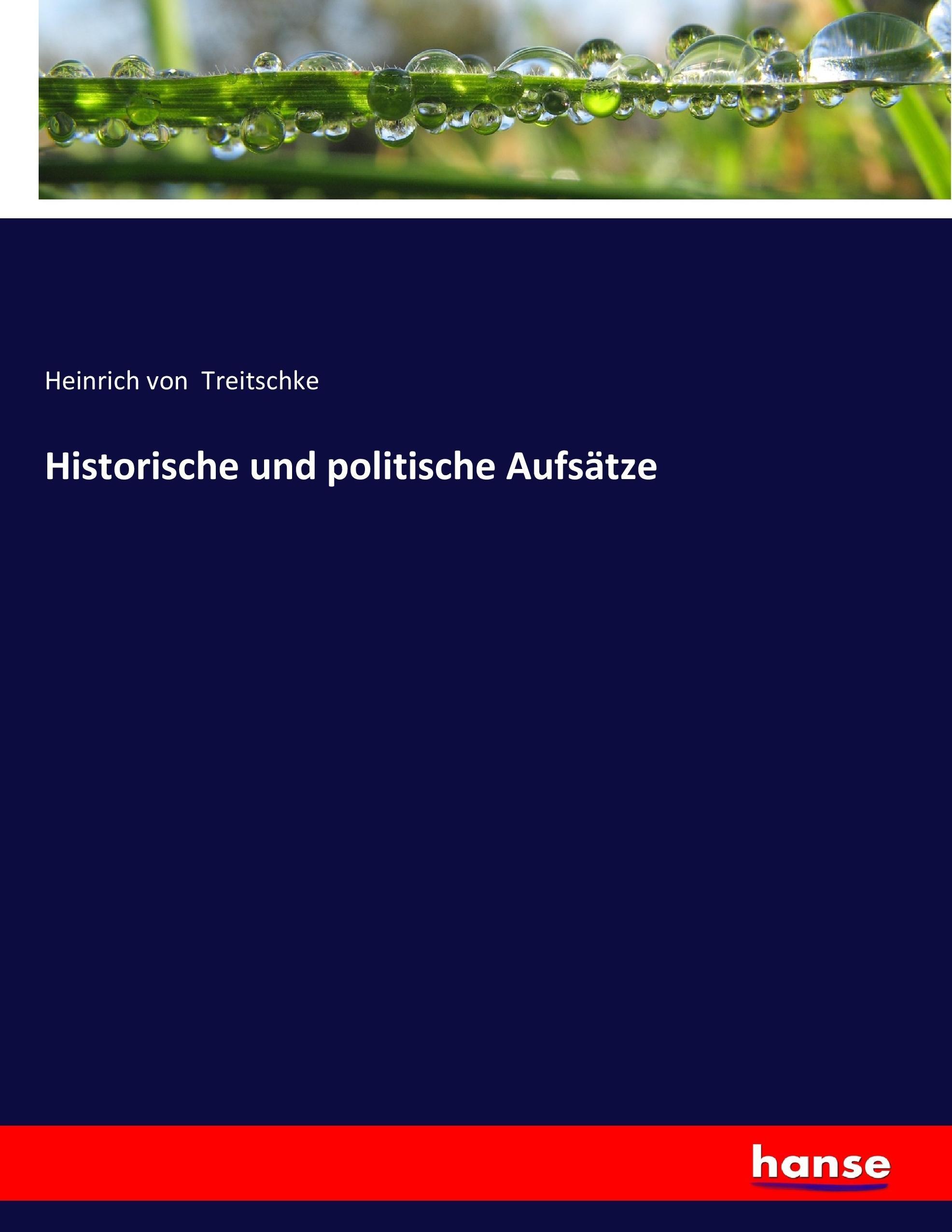 Vorderes Coverbild Historische und politische Aufsätze