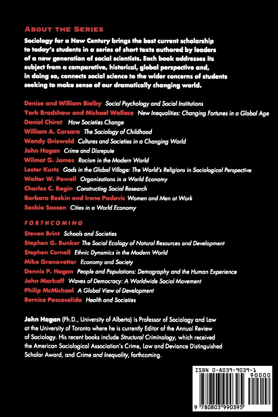 Rückseitencover Crime and Disrepute