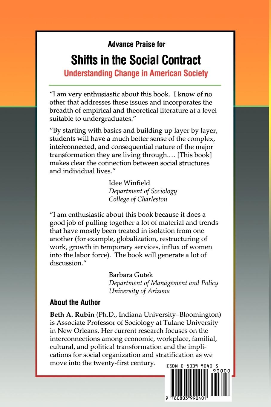 Rückseitencover Shifts in the Social Contract