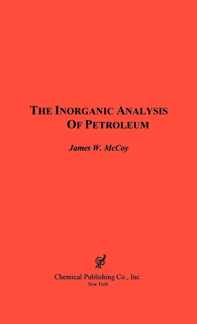 Vorderes Coverbild The Inorganic Analysis of Petroleum