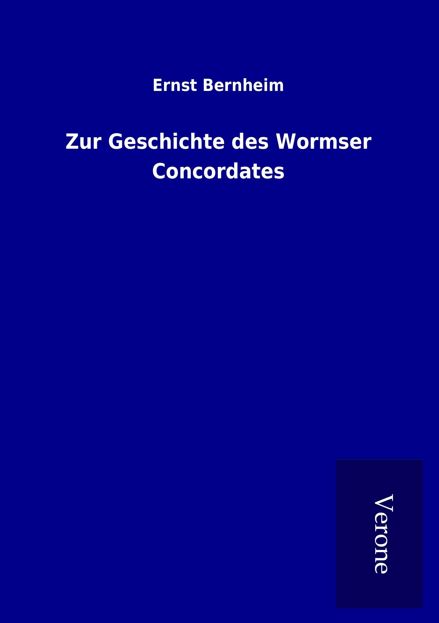 Vorderes Coverbild Zur Geschichte des Wormser Concordates