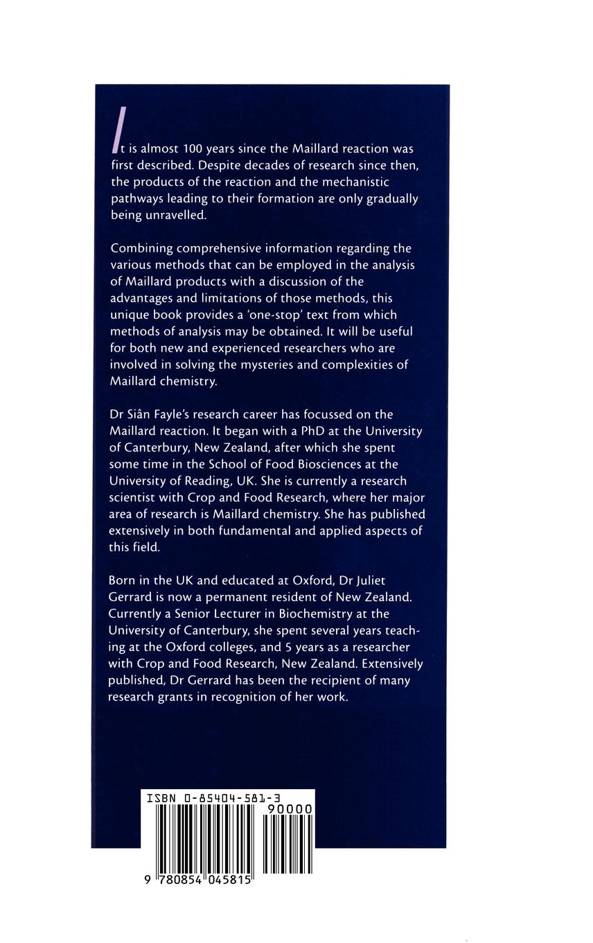 Rückseitencover Maillard Reaction