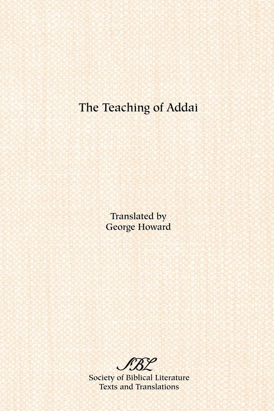 Vorderes Coverbild The Teaching of Addai