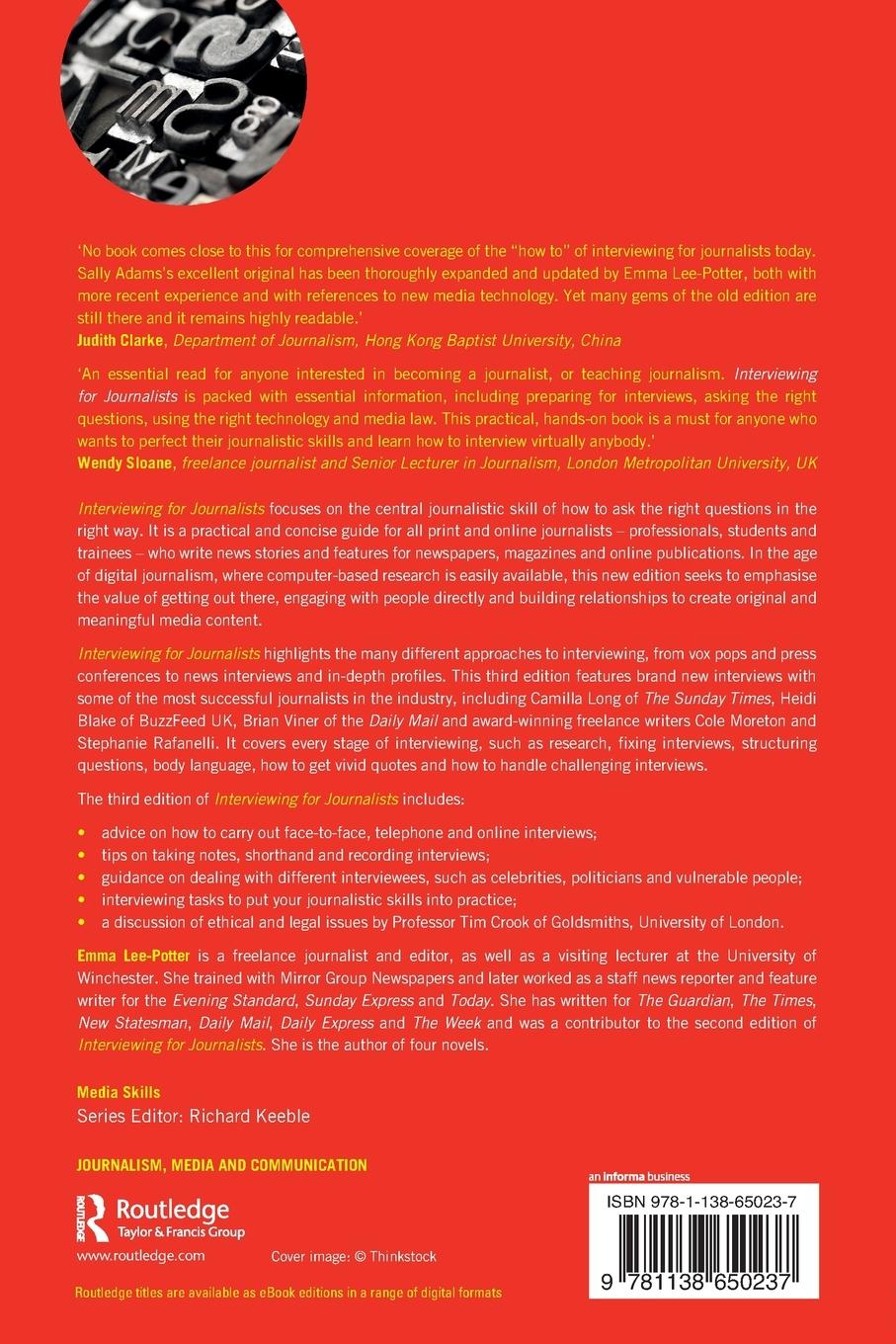 Rückseitencover Interviewing for Journalists