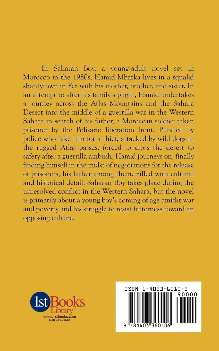 Rückseitencover Saharan Boy