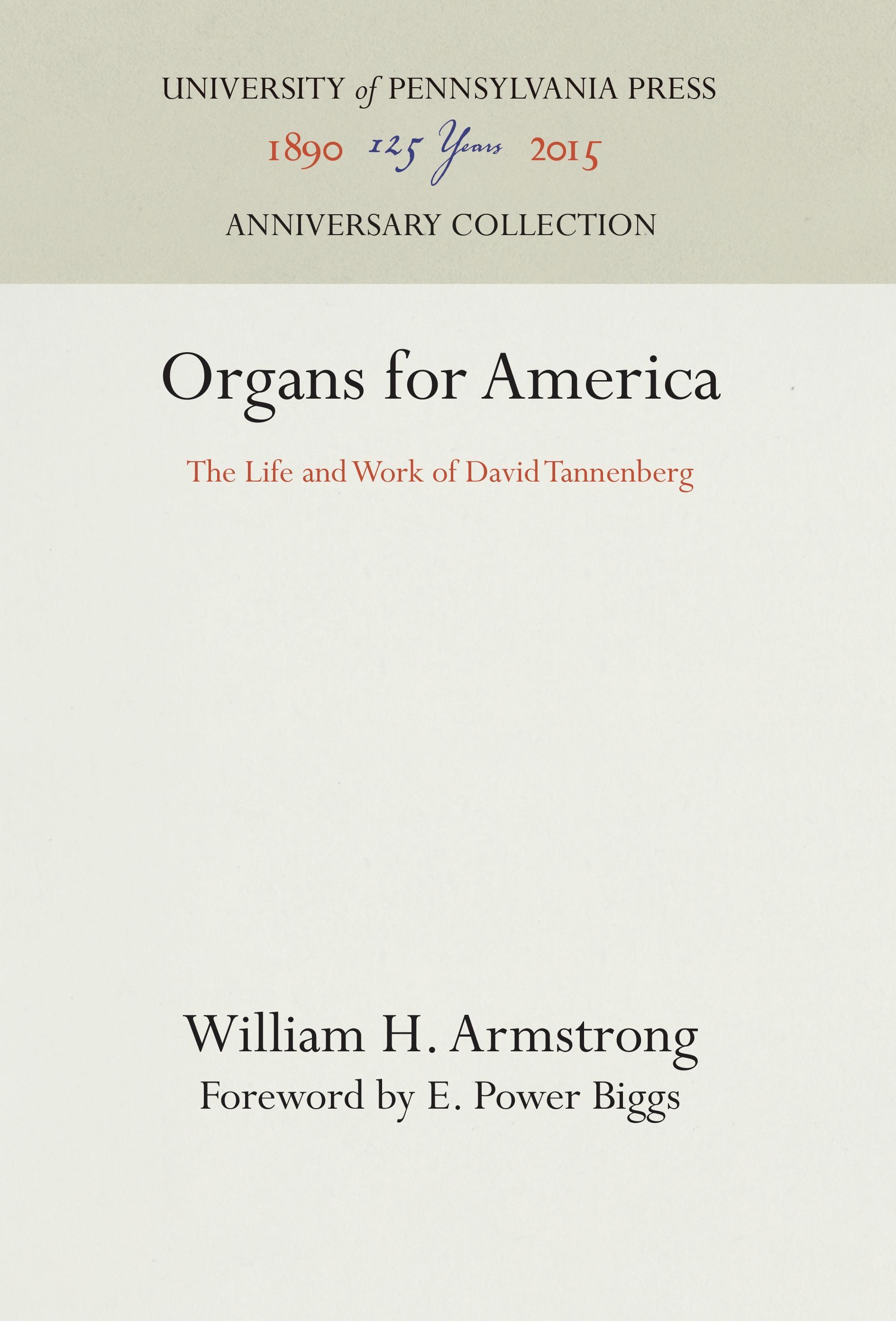 Vorderes Coverbild Organs for America
