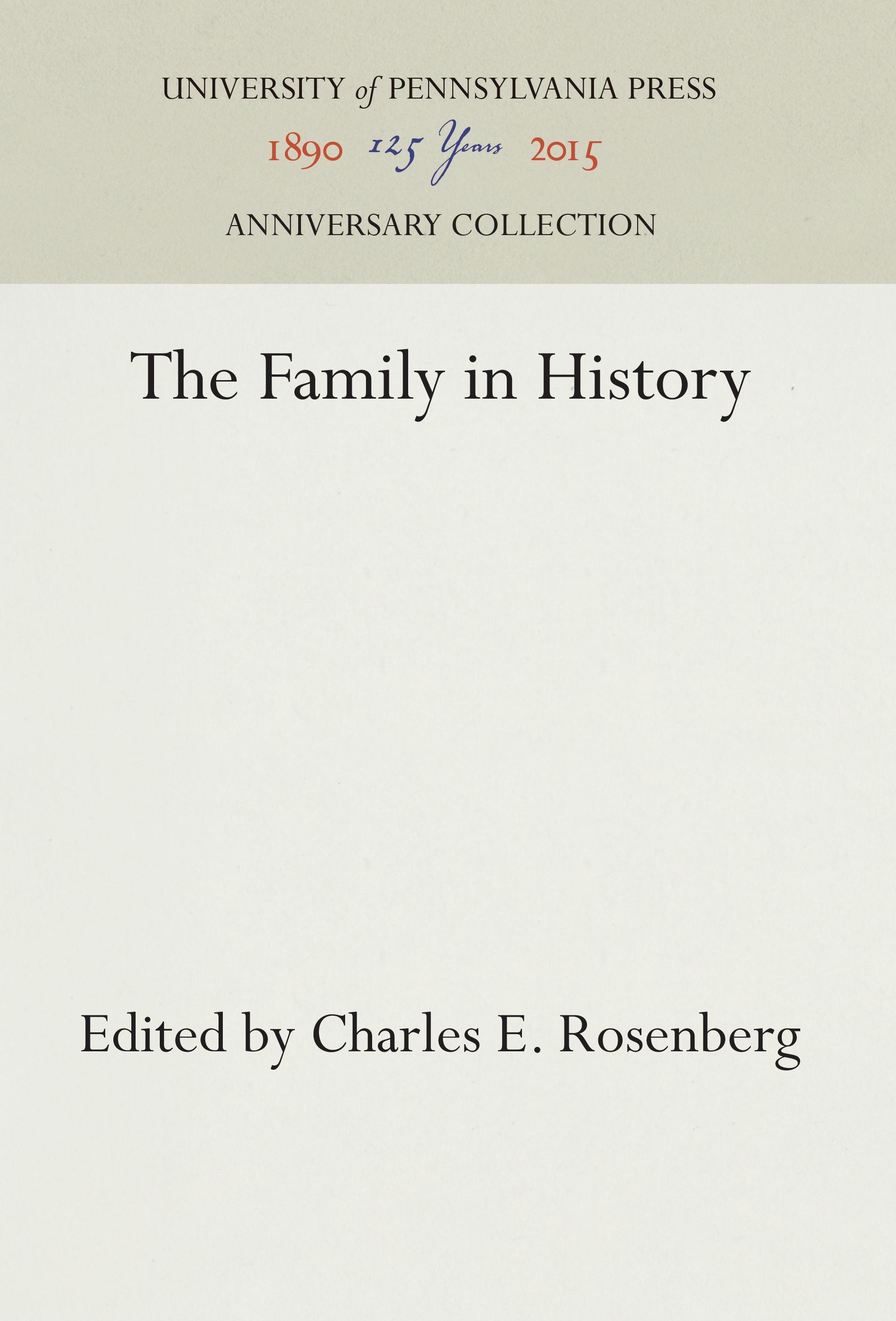 Vorderes Coverbild The Family in History