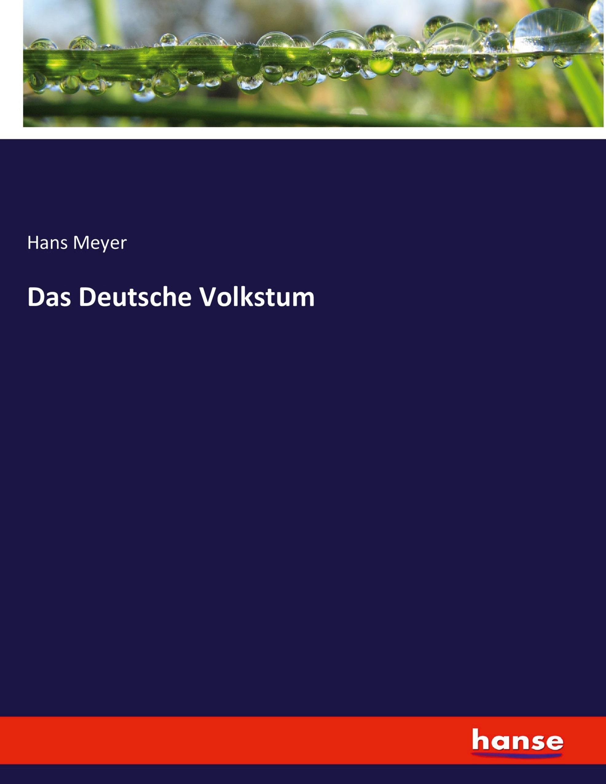 Vorderes Coverbild Das Deutsche Volkstum
