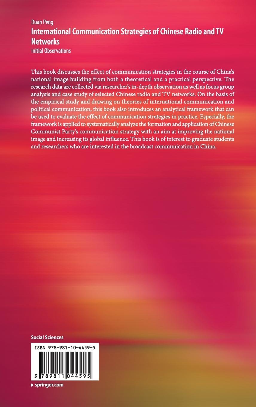 Rückseitencover International Communication Strategies of Chinese Radio and TV Networks