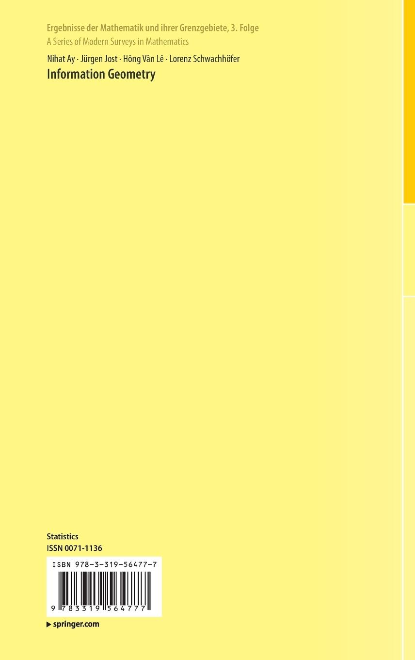 Rückseitencover Information Geometry