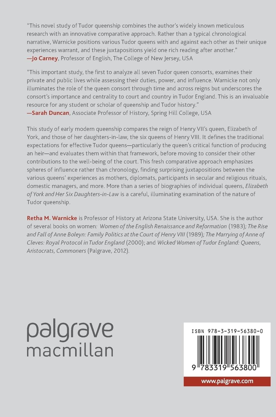 Rückseitencover Elizabeth of York and Her Six Daughters-in-Law