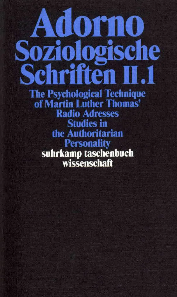 Vorderes Coverbild Soziologische Schriften 2