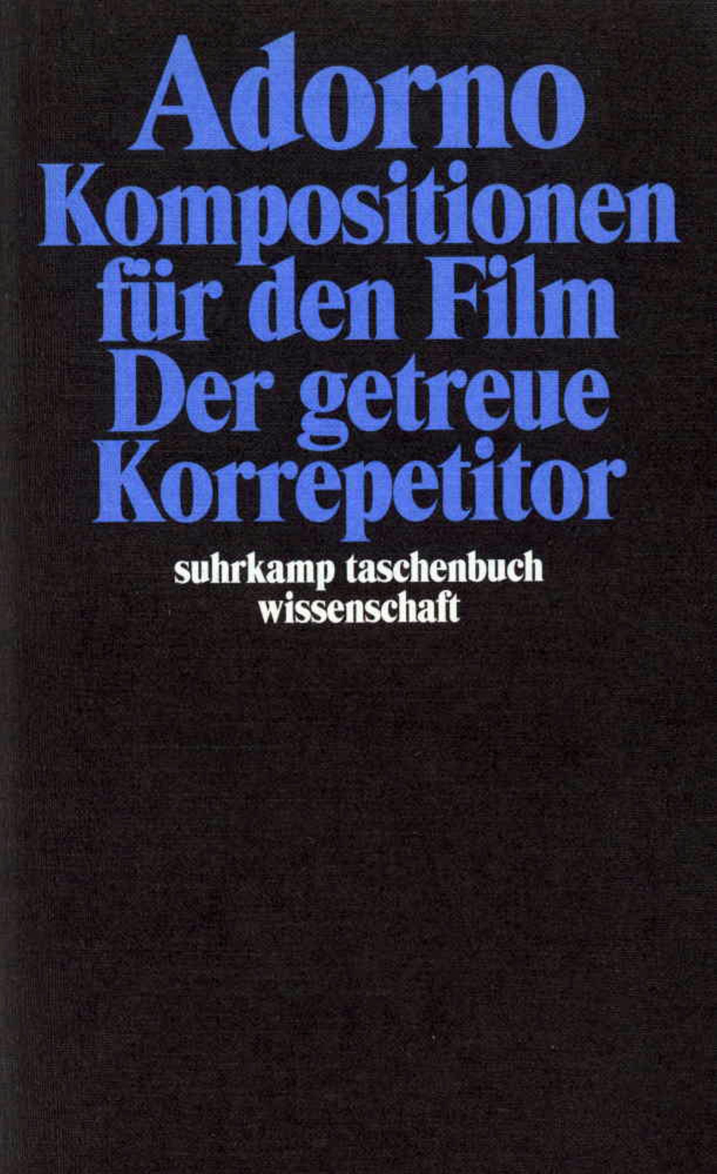Vorderes Coverbild Komposition für den Film. Der getreue Korrepetitor