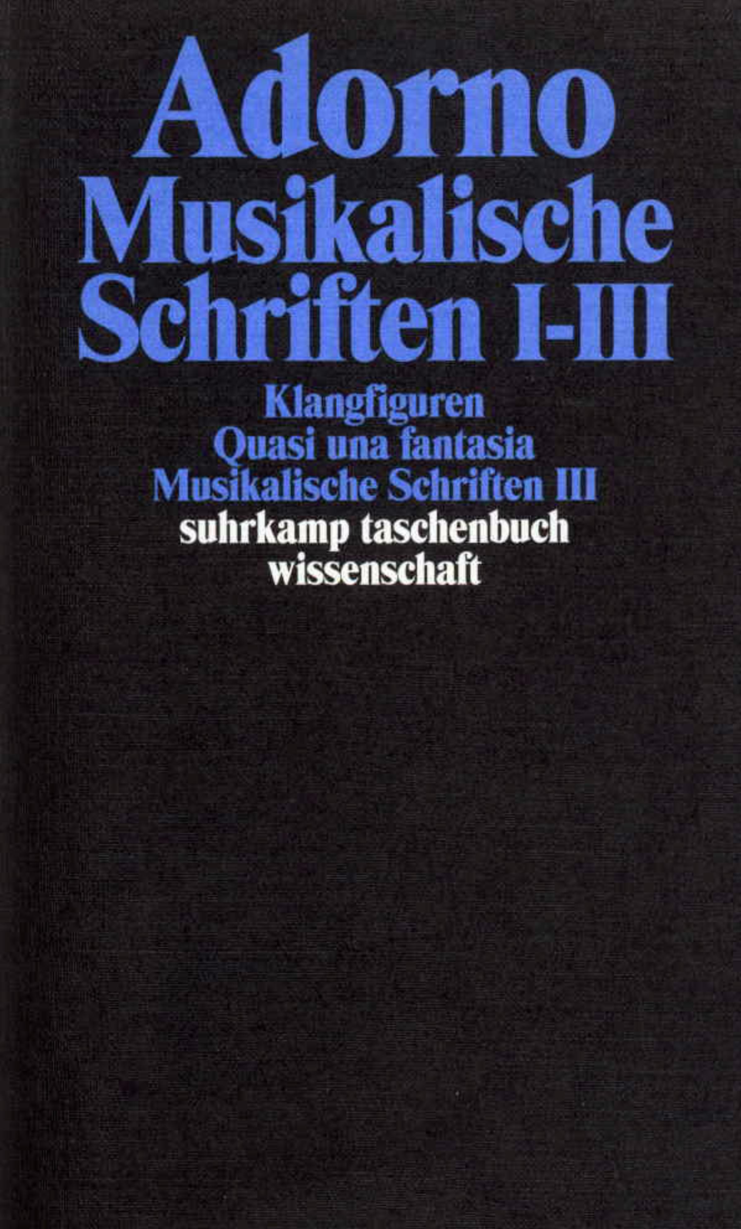 Vorderes Coverbild Musikalische Schriften 1/3