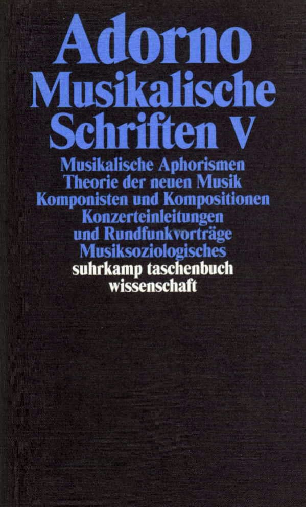 Vorderes Coverbild Musikalische Schriften 5