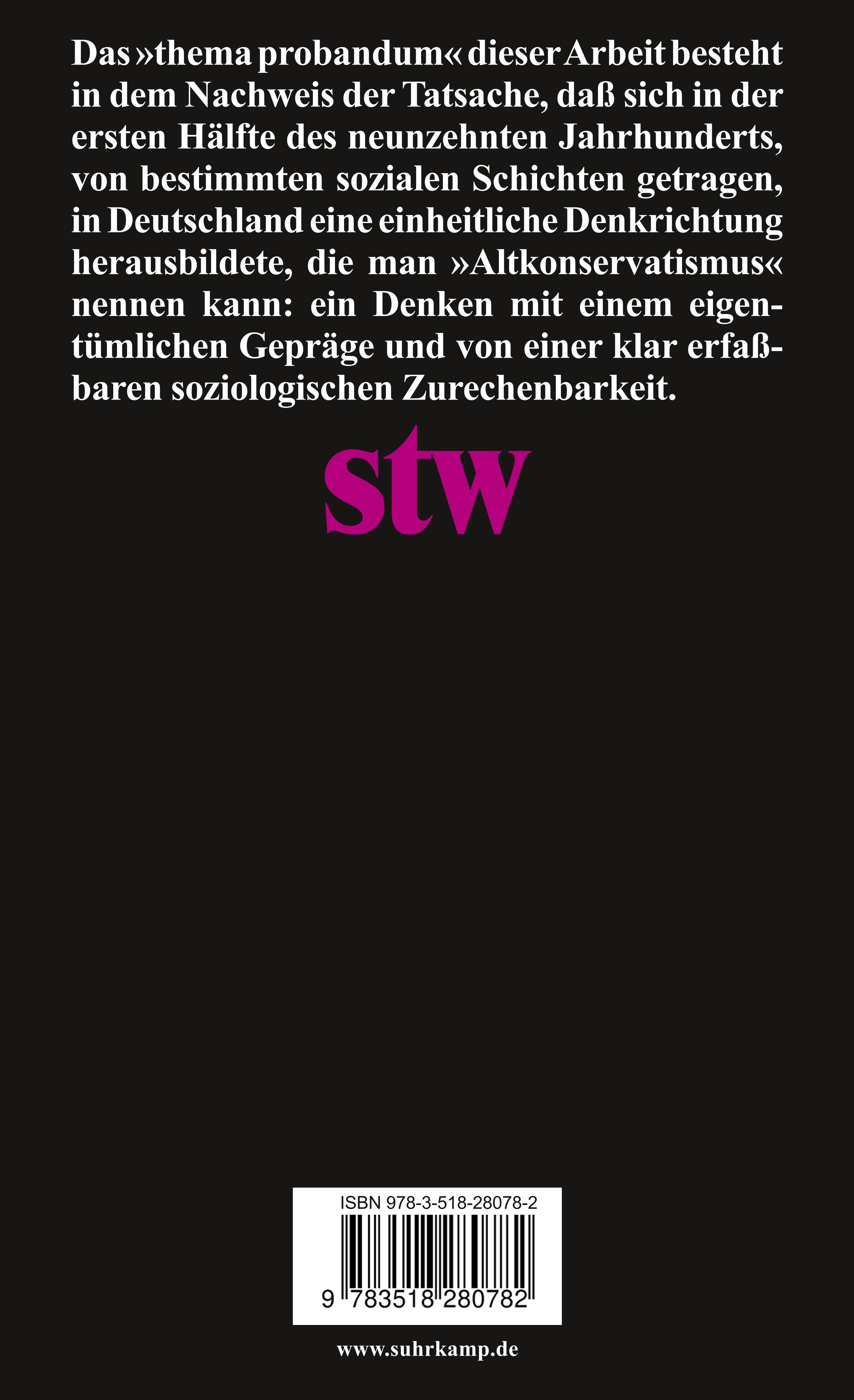 Rückseitencover Konservatismus