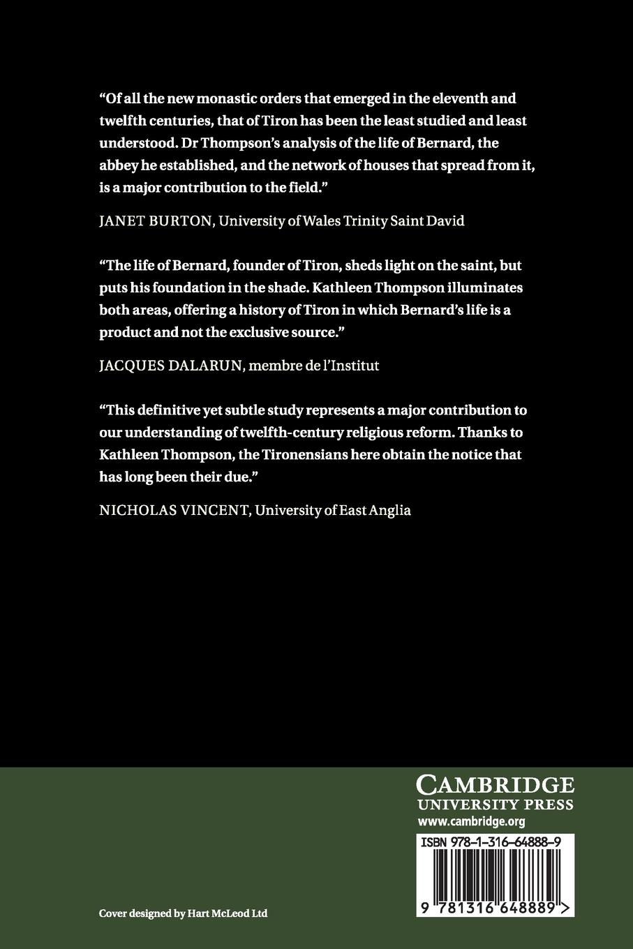 Rückseitencover The Monks of Tiron