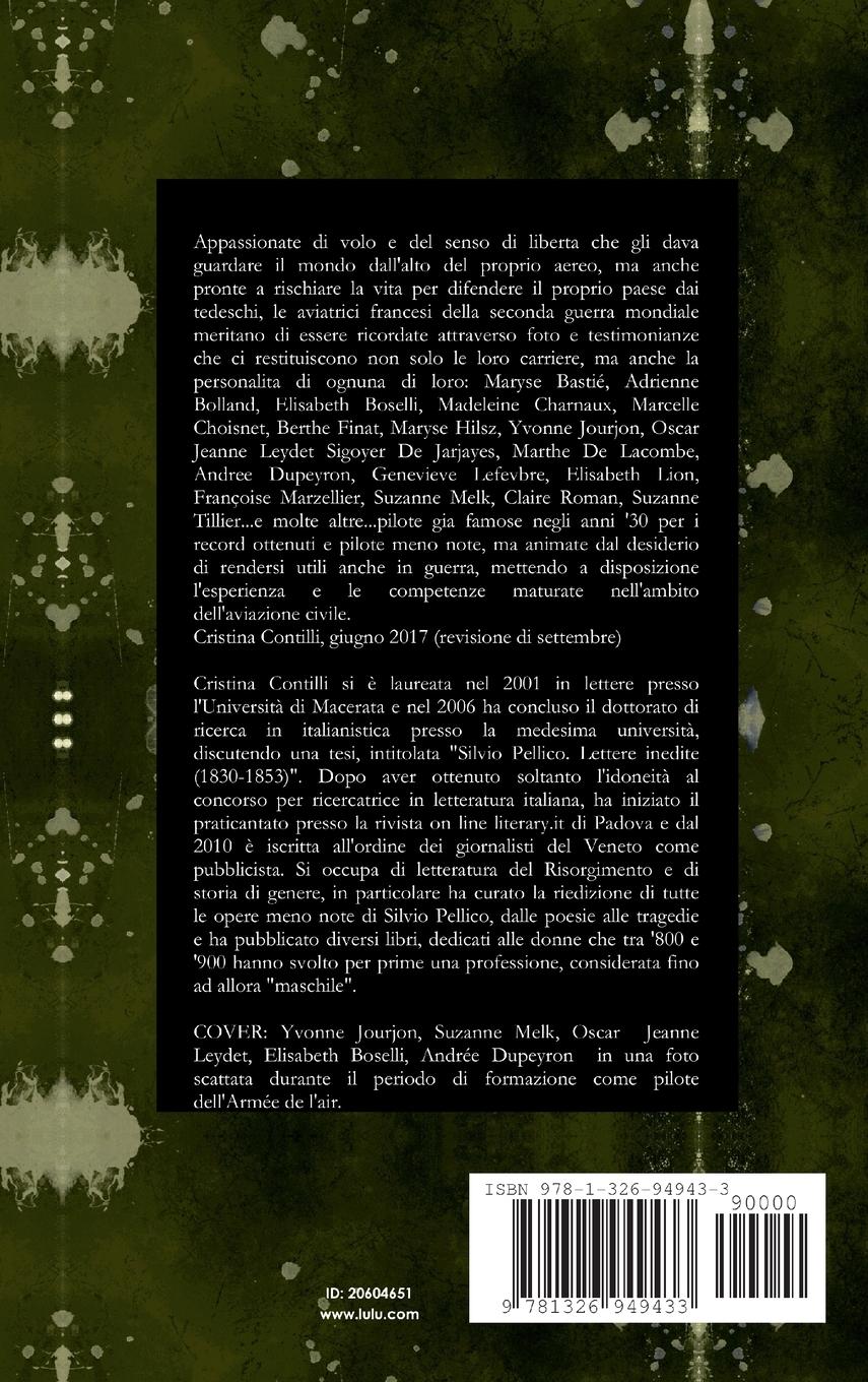 Rückseitencover Filles de l'air Figlie dell'aria Le aviatrici francesi della seconda guerra mondiale Quarta edizione