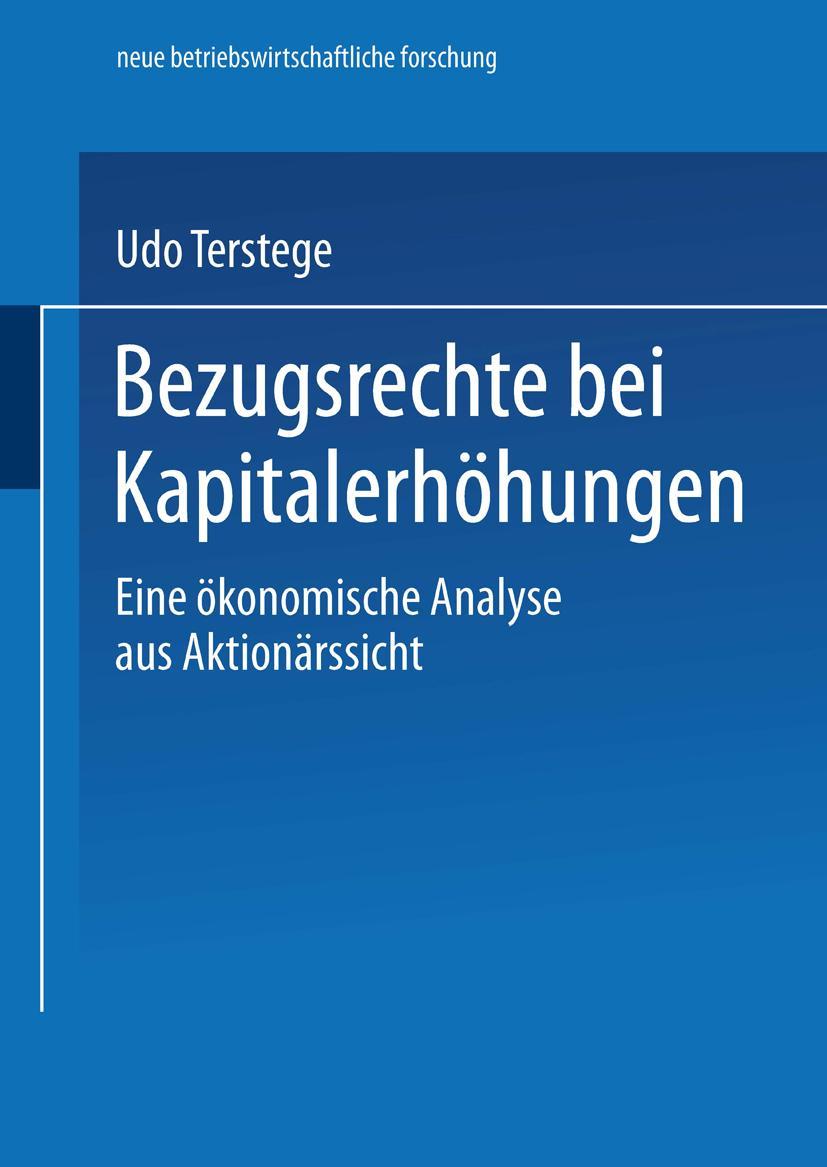 Vorderes Coverbild Bezugsrechte bei Kapitalerhöhungen