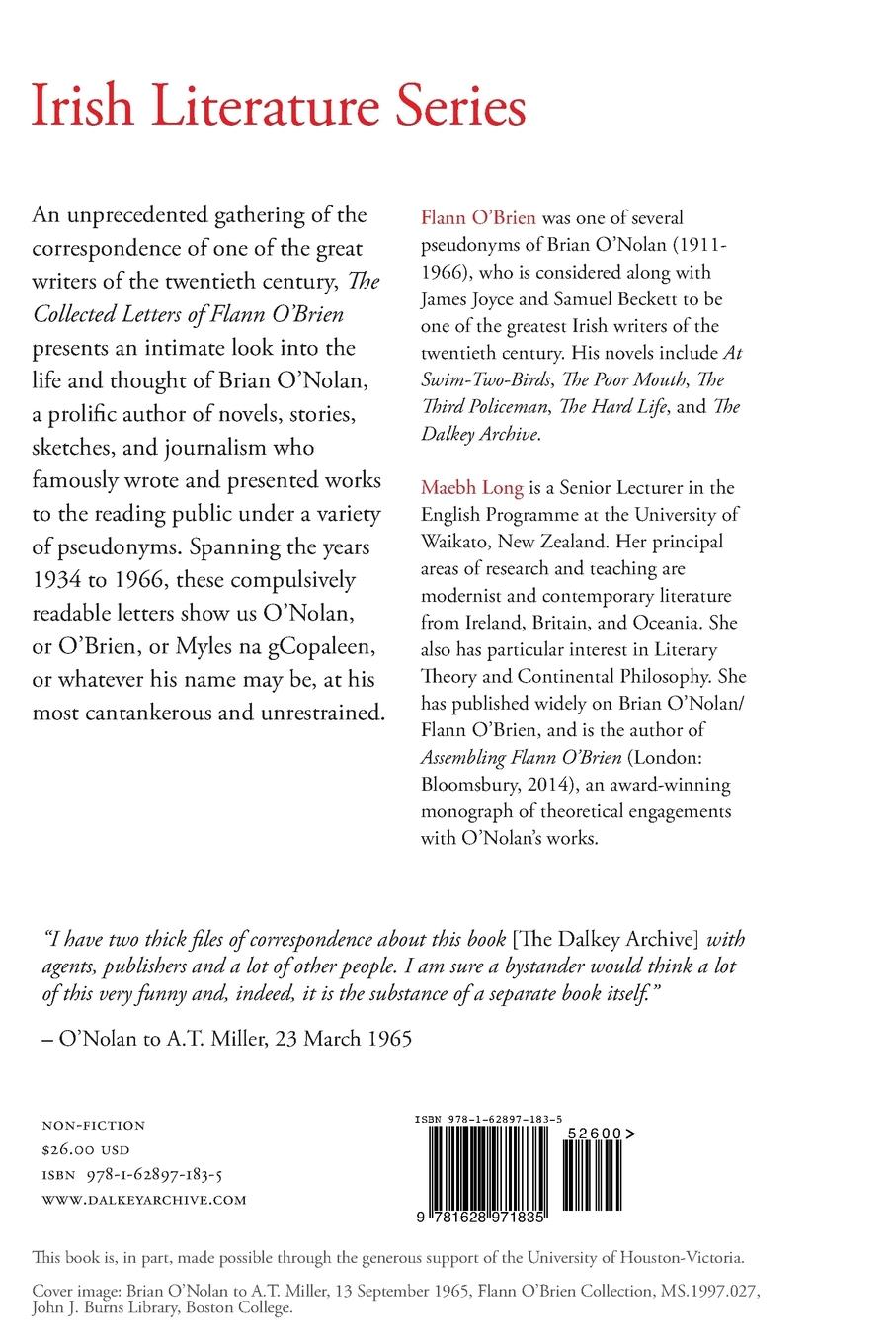 Rückseitencover The Collected Letters of Flann O'Brien