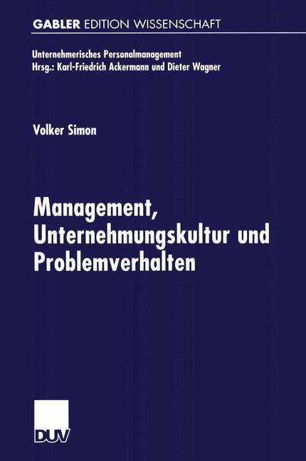 Vorderes Coverbild Management, Unternehmungskultur und Problemverhalten