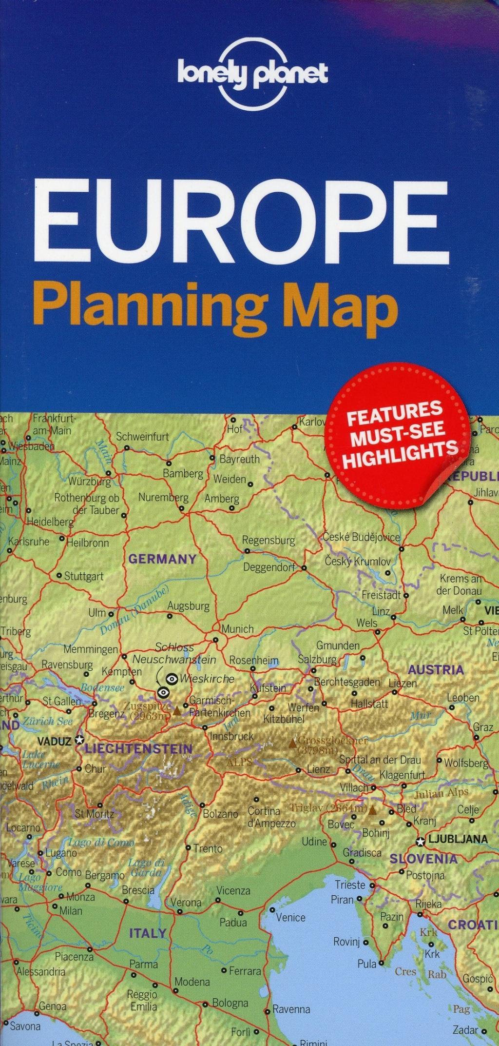Vorderes Coverbild Lonely Planet Europe Planning Map