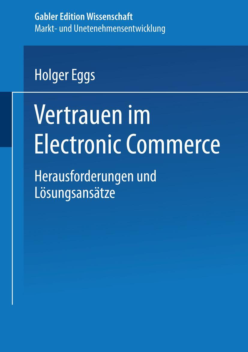 Vorderes Coverbild Vertrauen im Electronic Commerce