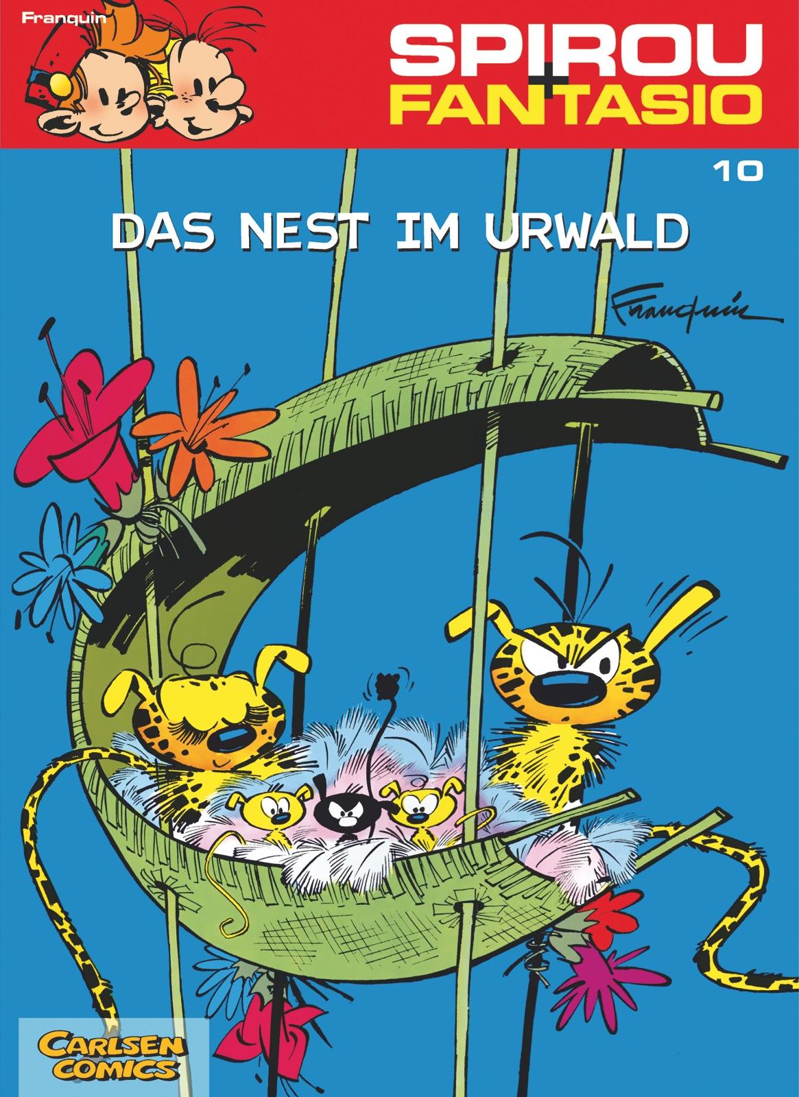 Vorderes Coverbild Spirou und Fantasio 10. Das Nest im Urwald