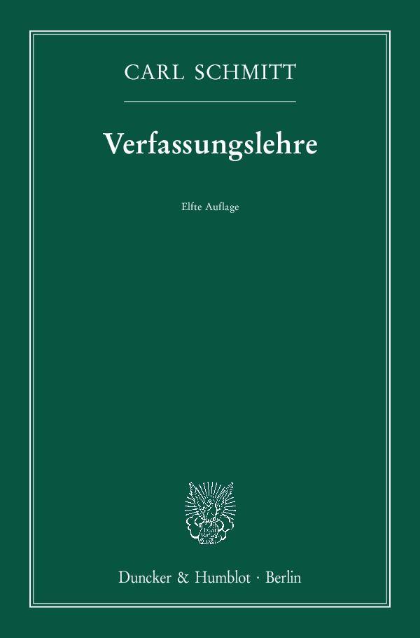 Vorderes Coverbild Verfassungslehre.