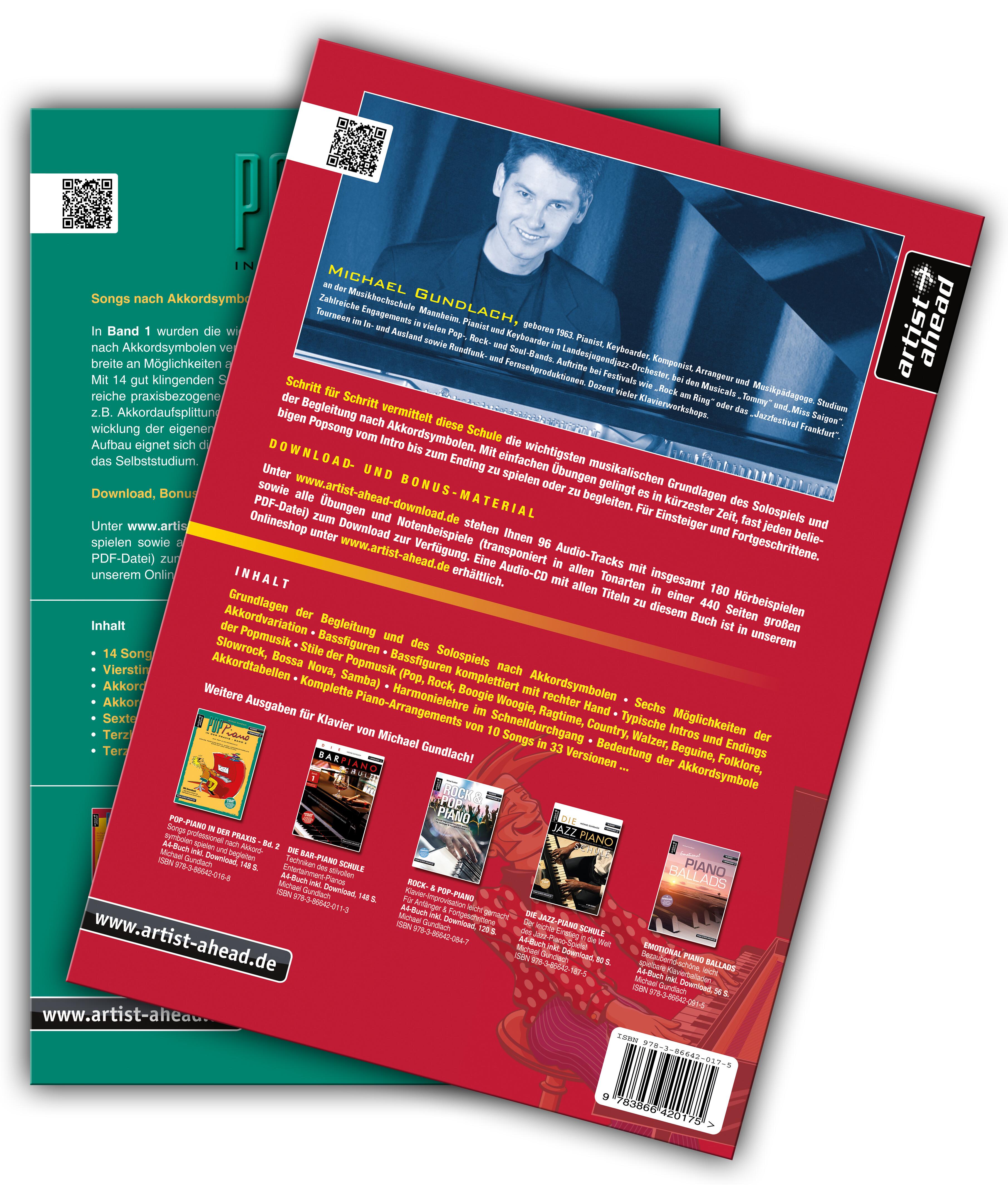 Rückseitencover Pop-Piano in der Praxis - Band 1 & 2 - Set