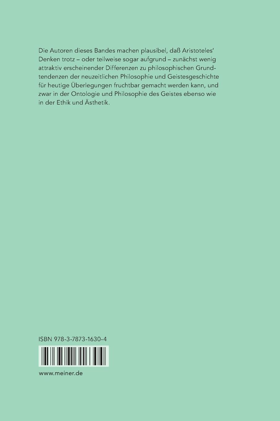 Rückseitencover Kann man heute noch etwas anfangen mit Aristoteles?
