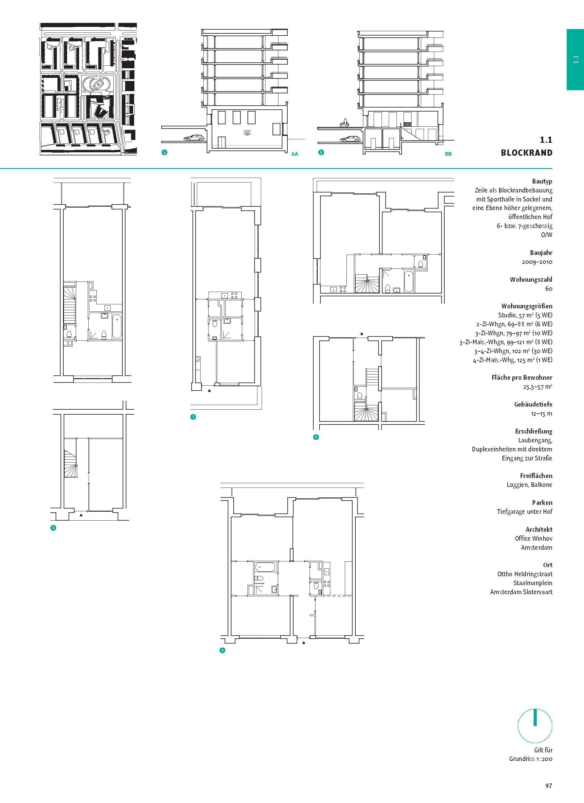 Beispielinhalt (Bild) Grundrissatlas Wohnungsbau