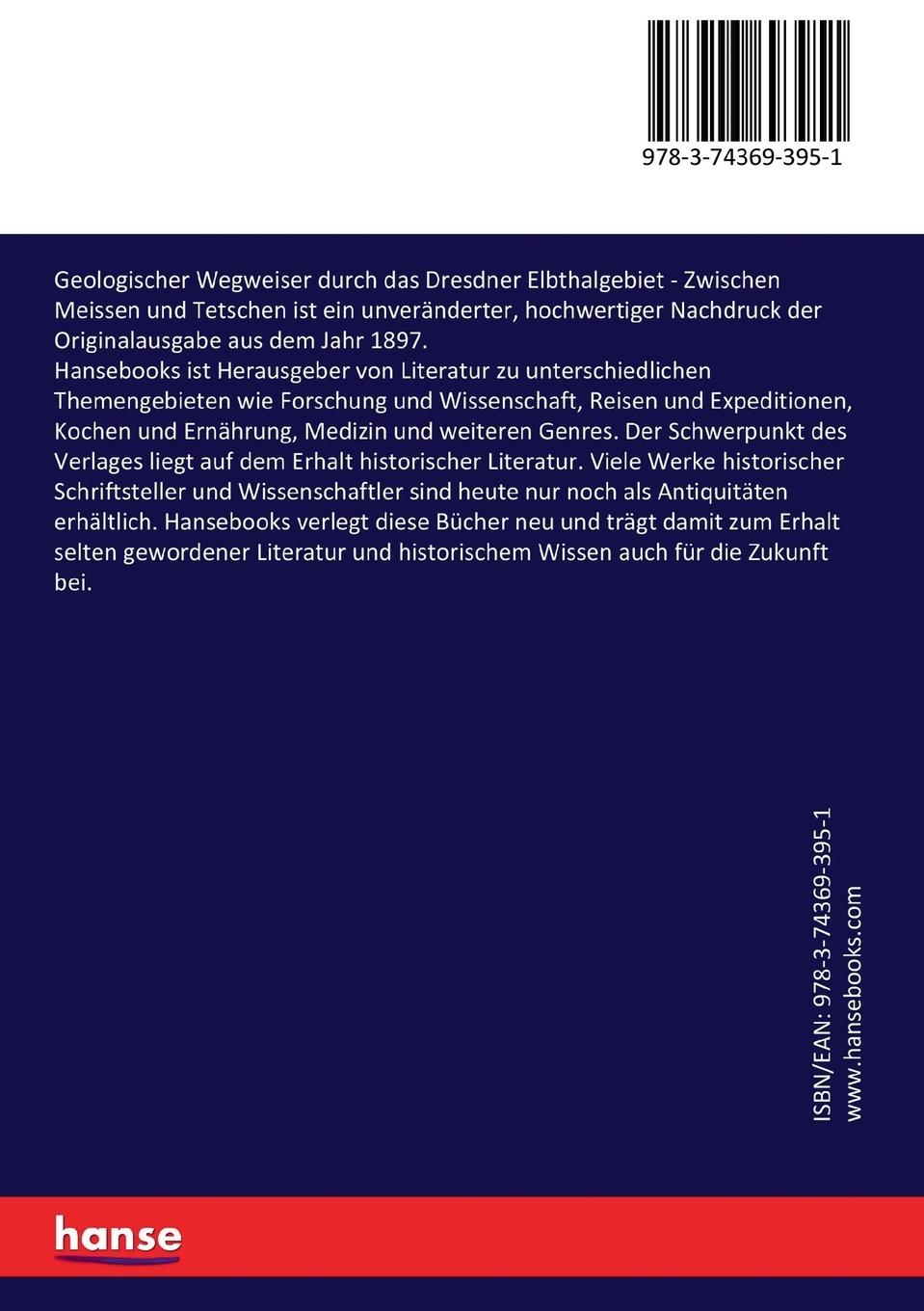 Rückseitencover Geologischer Wegweiser durch das Dresdner Elbthalgebiet