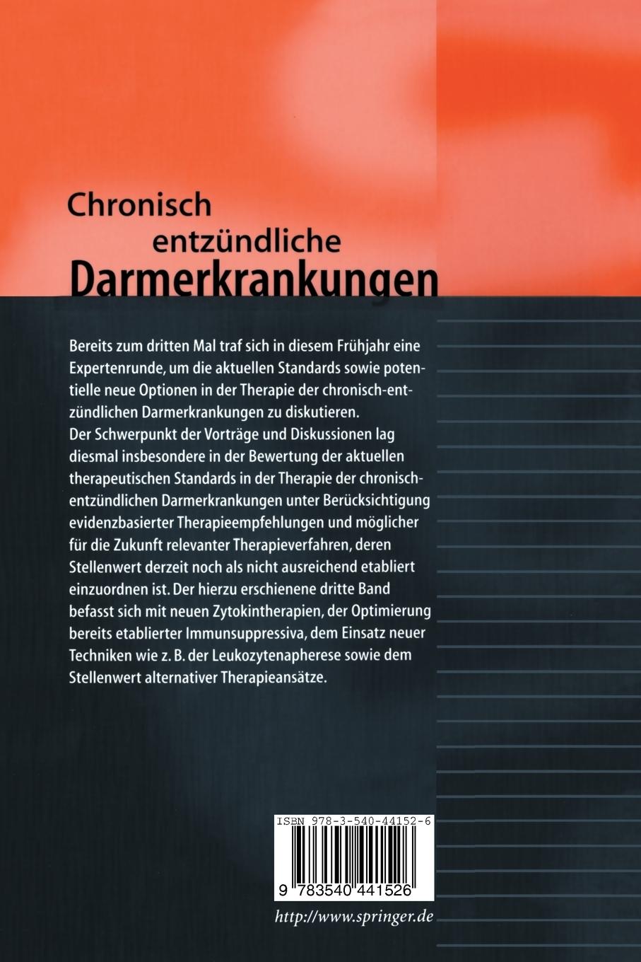 Rückseitencover Chronisch entzündliche Darmerkrankungen