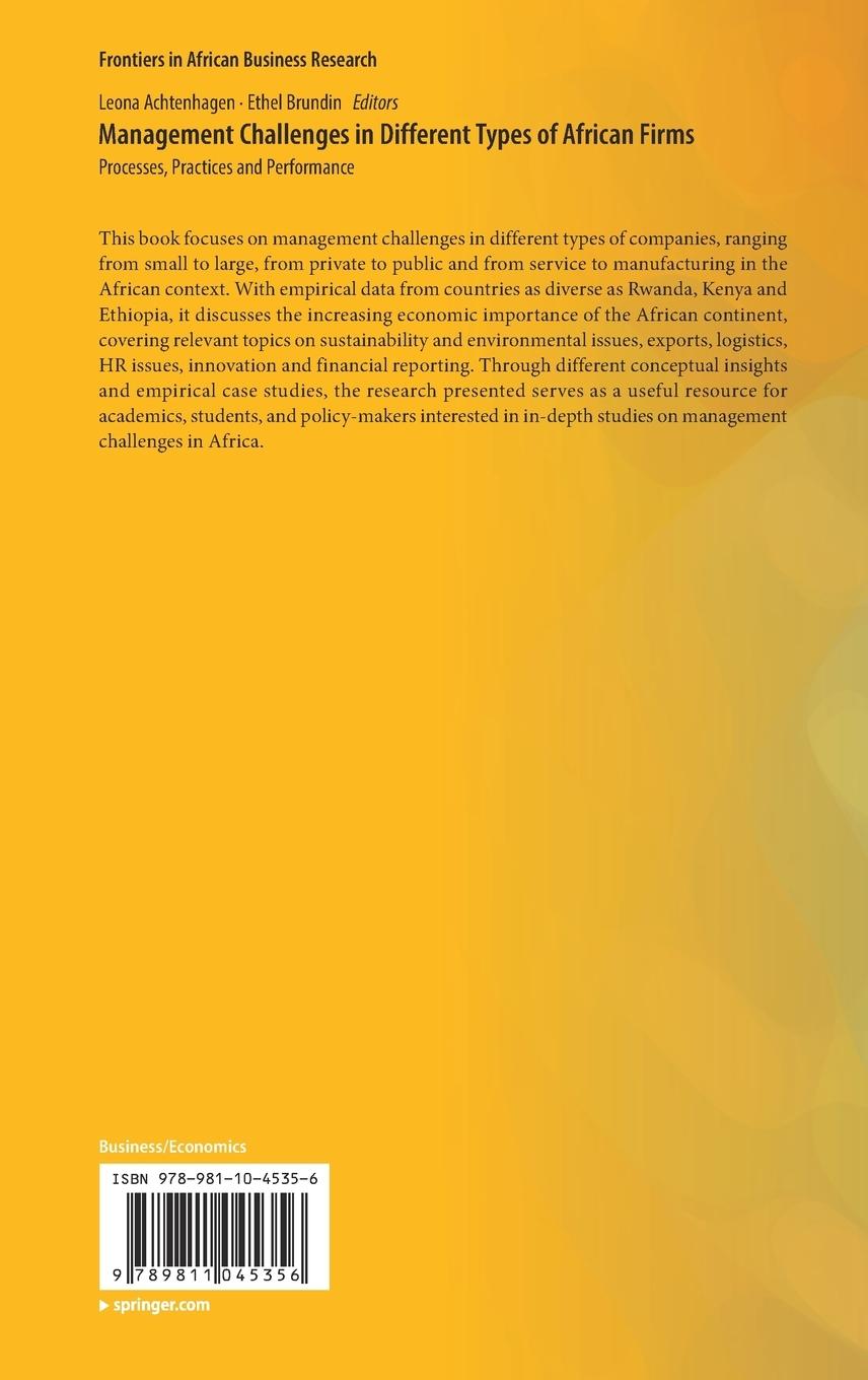 Rückseitencover Management Challenges in Different Types of African Firms
