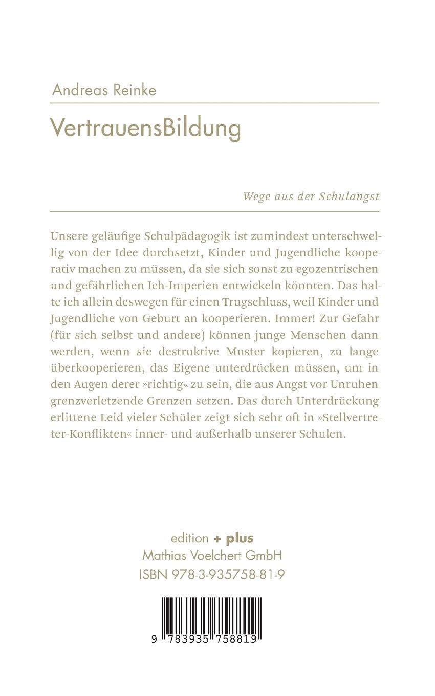 Rückseitencover VertrauensBildung