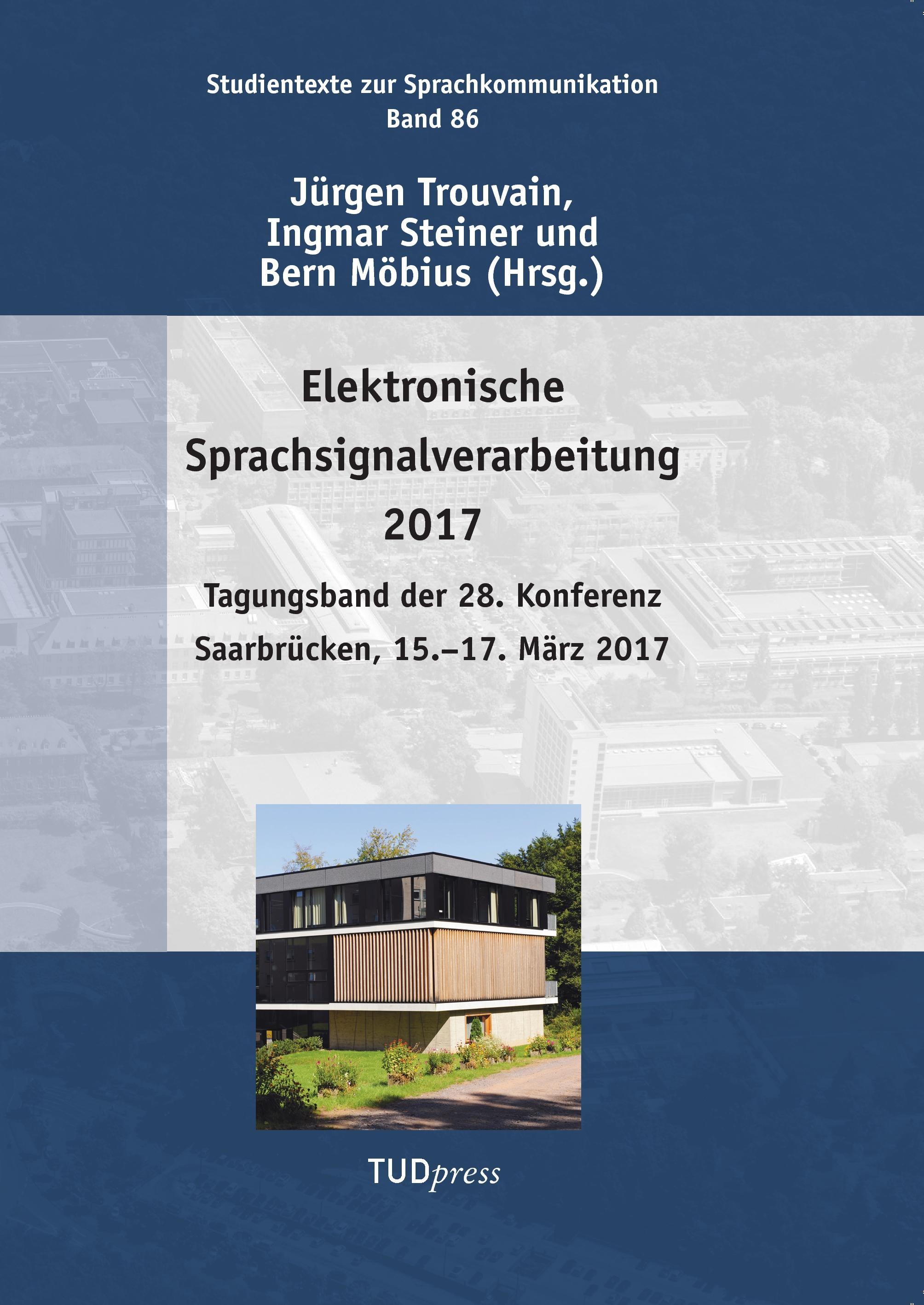 Vorderes Coverbild Elektronische Sprachsignalverarbeitung 2017
