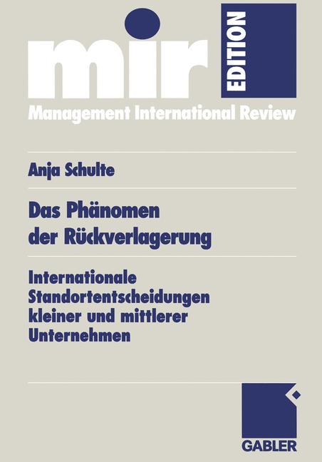 Vorderes Coverbild Das Phänomen der Rückverlagerung