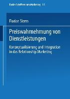 Vorderes Coverbild Preiswahrnehmung von Dienstleistungen