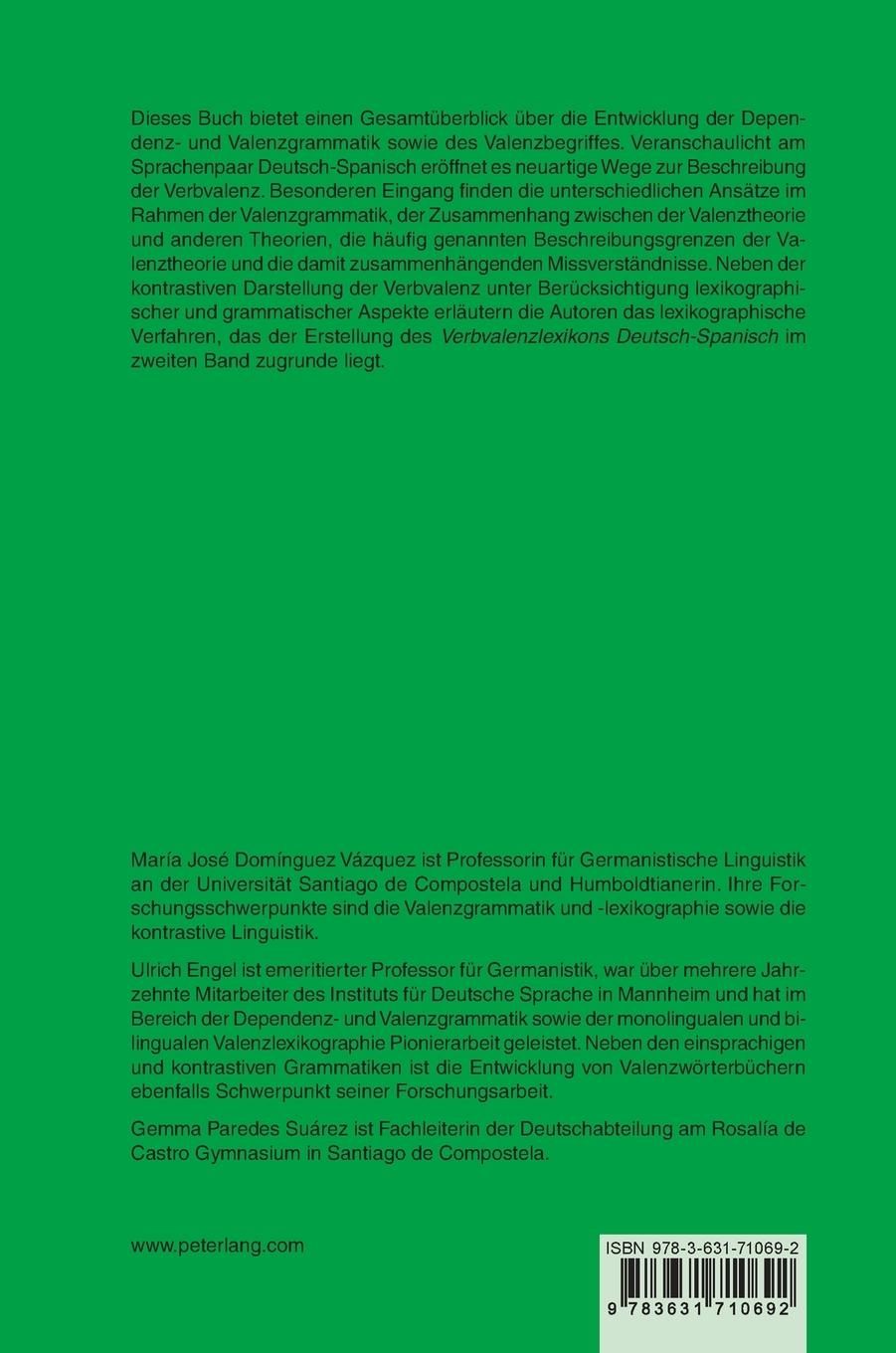 Rückseitencover Neue Wege zur Verbvalenz I