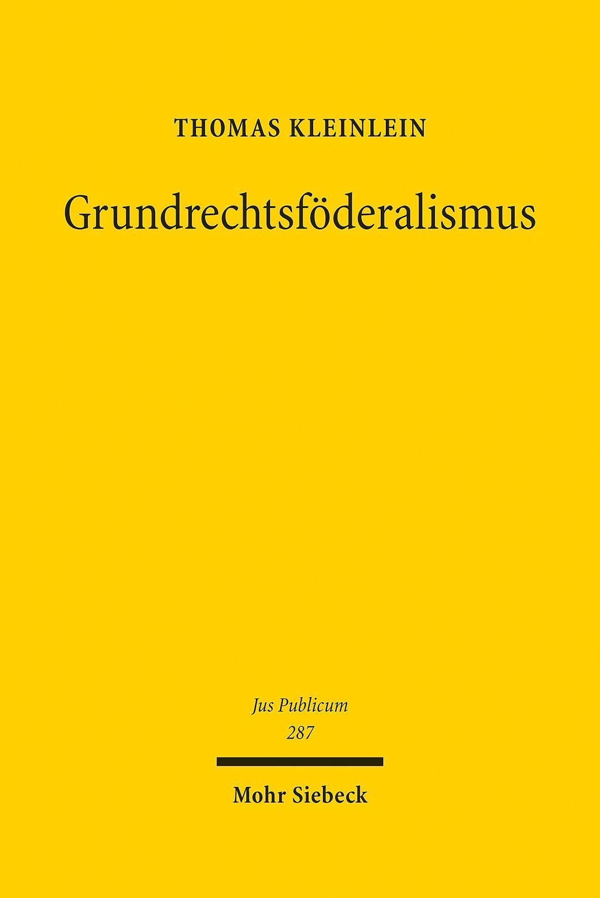 Vorderes Coverbild Grundrechtsföderalismus