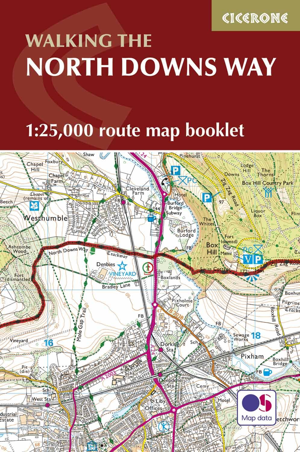 Vorderes Coverbild North Downs Way Map Booklet
