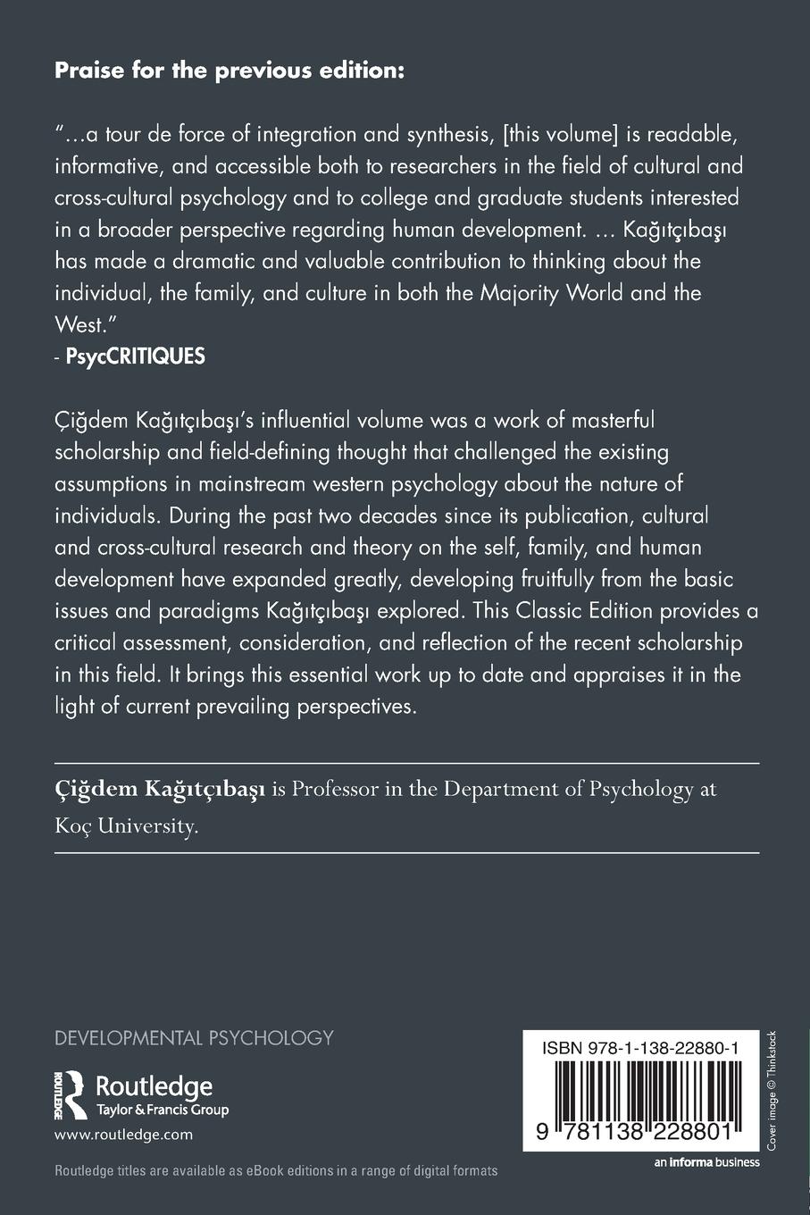 Rückseitencover Family, Self, and Human Development Across Cultures