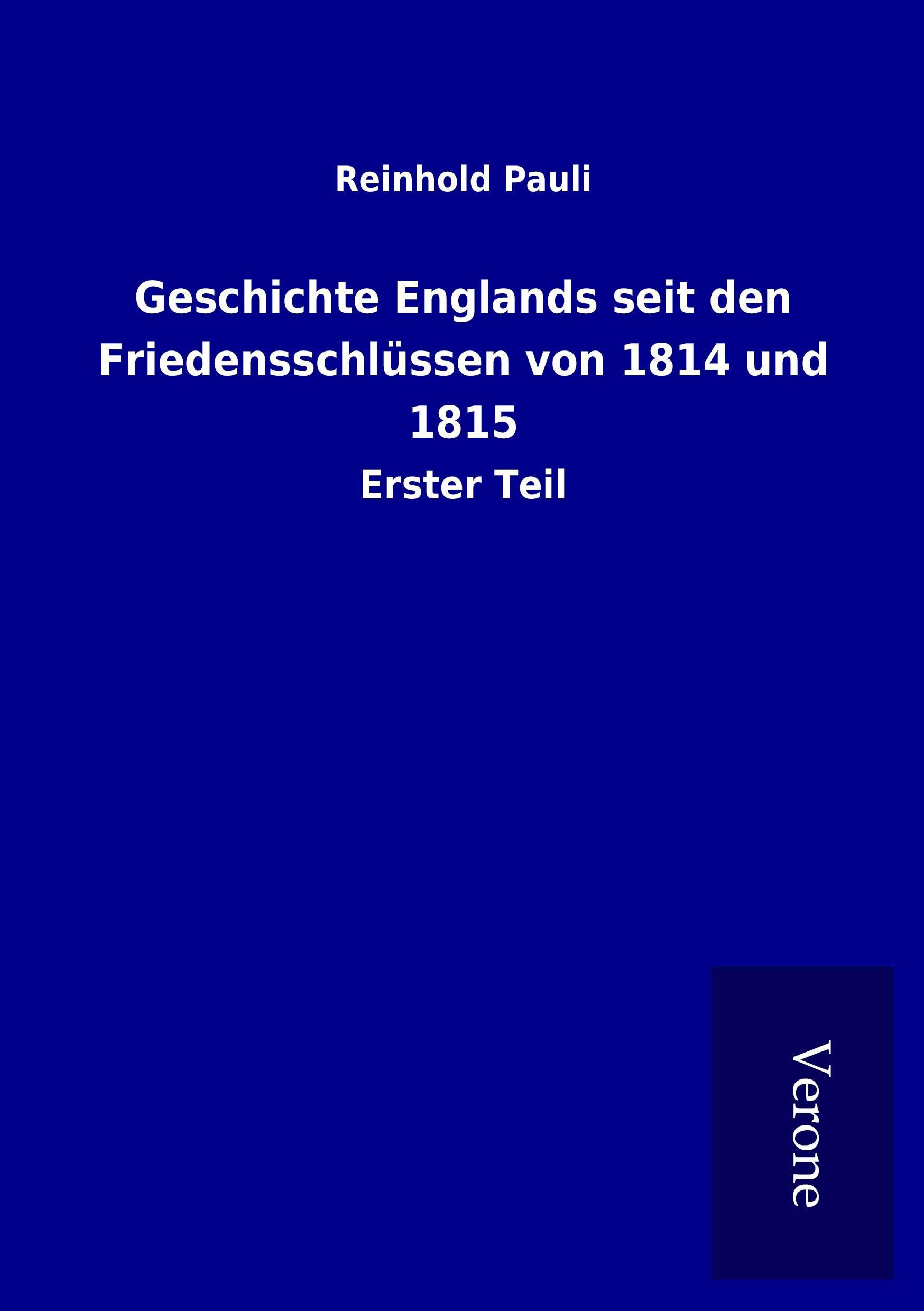Vorderes Coverbild Geschichte Englands seit den Friedensschlüssen von 1814 und 1815