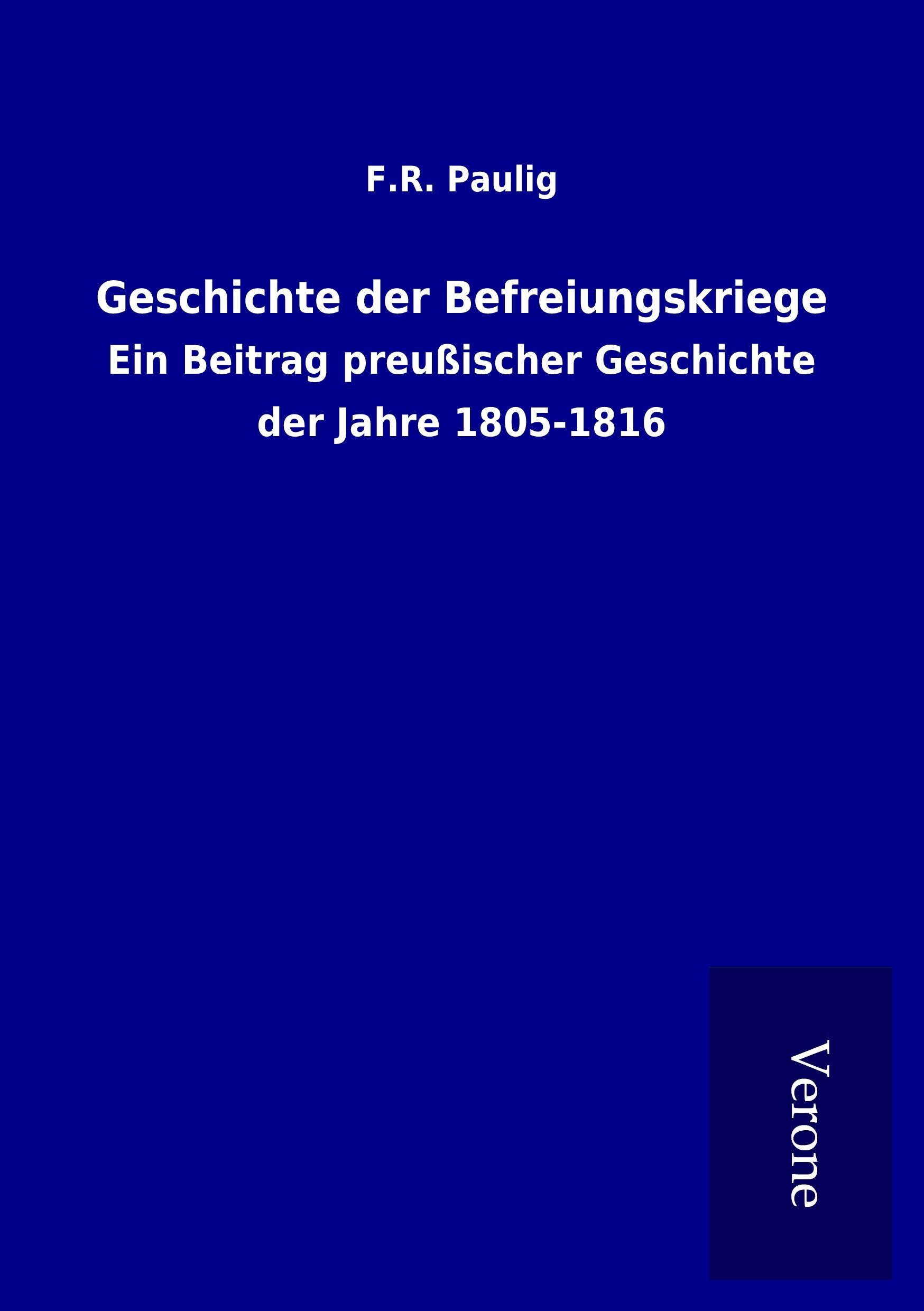 Vorderes Coverbild Geschichte der Befreiungskriege