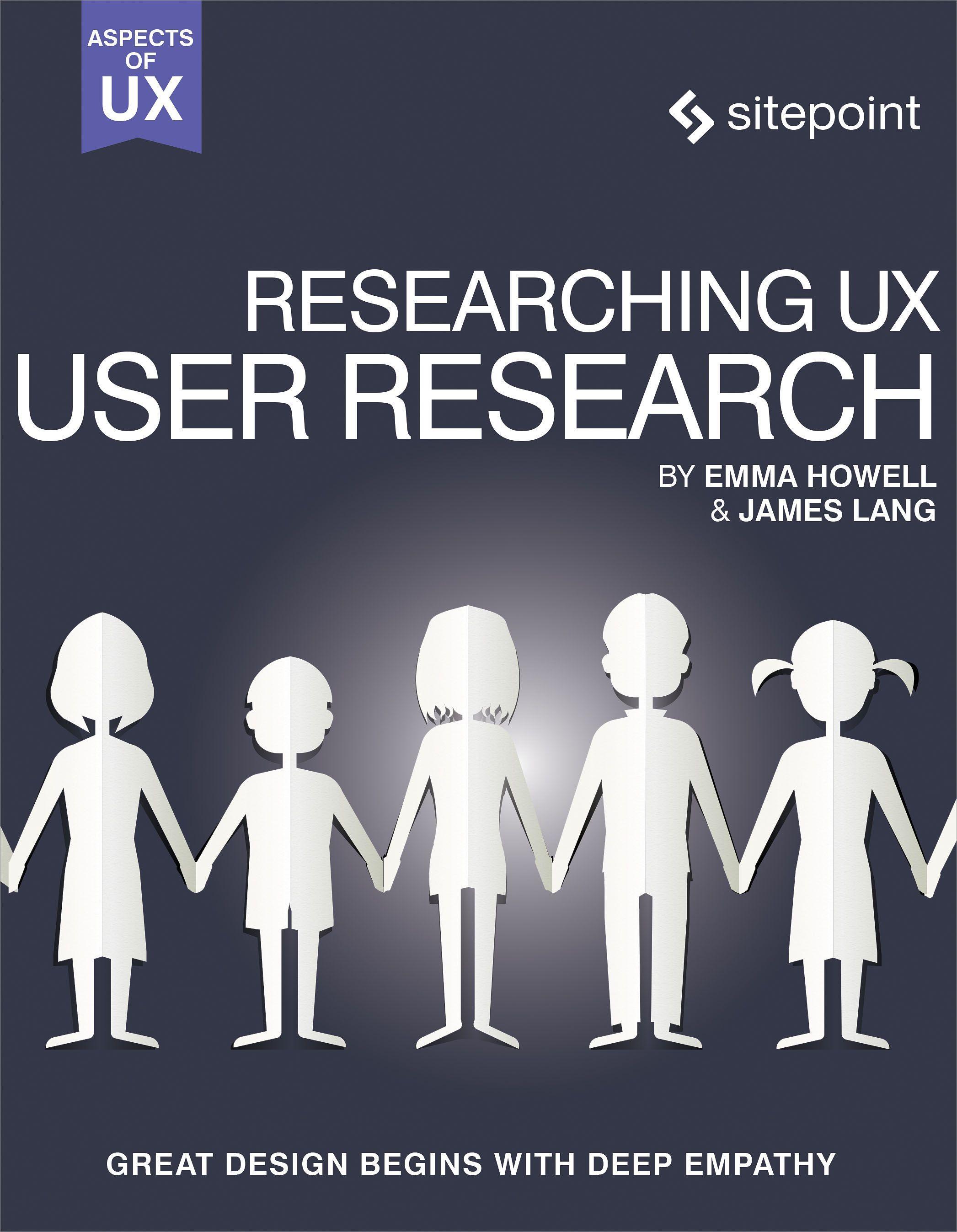 Vorderes Coverbild Researching Ux: User Research